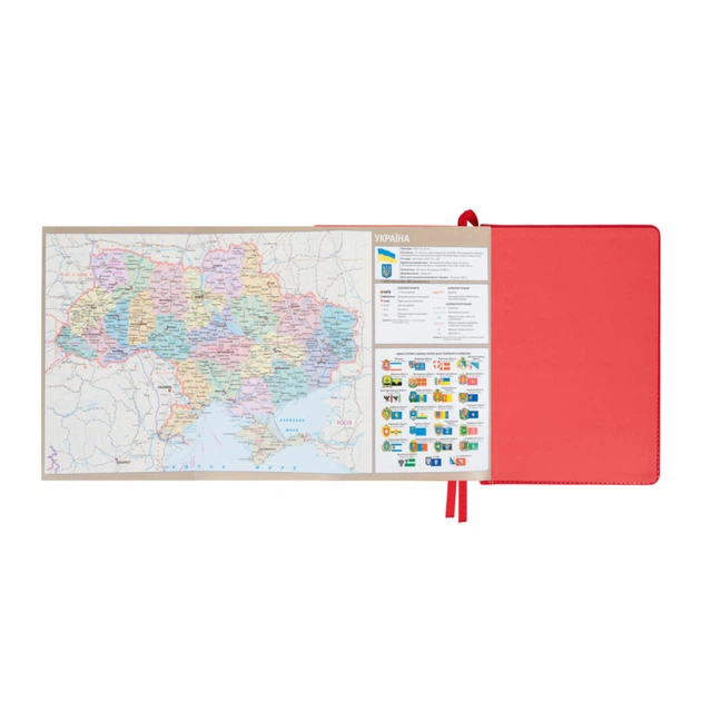 Щоденник Leo Planner City 2027 А5 184 аркушів срб/т червоний із срібним зрізом + гумка-петелька (252751) - зображення 9