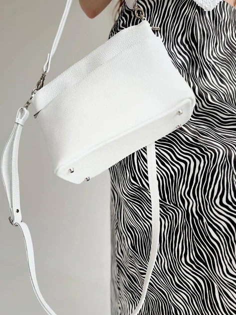 Сумка из натуральной кожи средняя ARTiS Bags 1777 9181 Белая - Фото 4 Сумка из натуральной кожи средняя ARTiS Bags 1777 9181 Белая - изображение 4