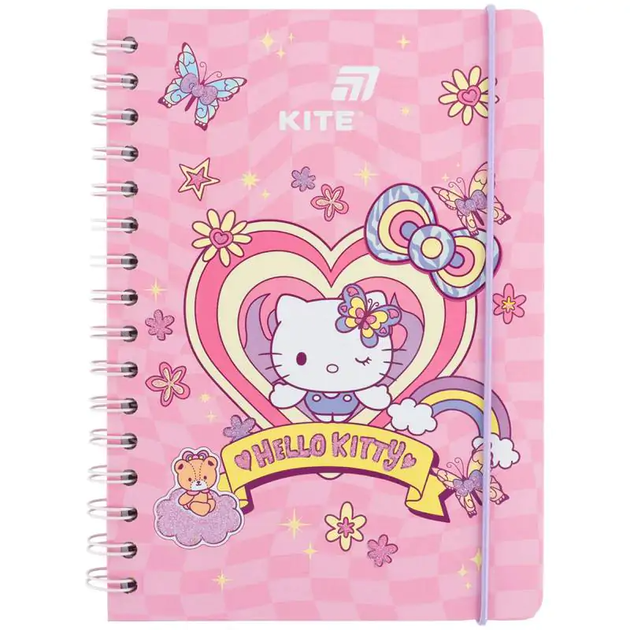 Блокнот А5, 80 сторінок в клітинку, обкладинка картон твердий Hello Kitty HK26-190-1 Kite - Фото 1 Блокнот А5, 80 сторінок в клітинку, обкладинка картон твердий Hello Kitty HK26-190-1 Kite - изображение 1