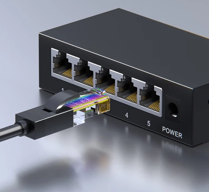 Комутатор KeepLINK KP-9000 5-портовий гігабітний для дому - зображення 6