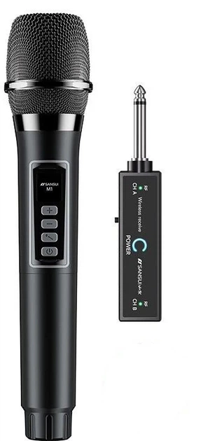 Микрофон SANSUI M1 беспроводной для караоке универсальный - Фото 1 Микрофон SANSUI M1 беспроводной для караоке универсальный - изображение 1
