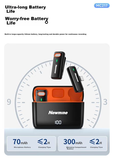 Микрофон петличный Newmine MC217 Pro беспроводной, шумоподавление - изображение 10