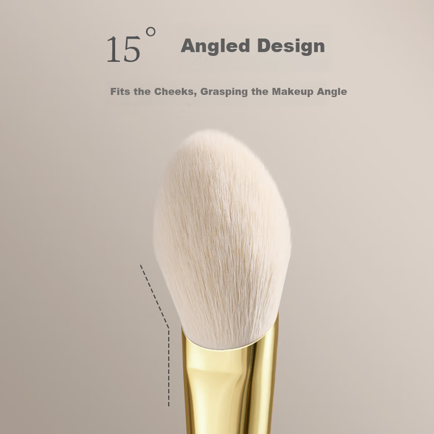 Кисть для макияжа Langyan, кисть для румян Chimo CM160 с угловой формой языка, шерстяная кисть для частичной фиксации макияжа, рассыпчатая пудра. Одиночная упаковка. - Фото 5 Кисть для макияжа Langyan, кисть для румян Chimo CM160 с угловой формой языка, шерстяная кисть для частичной фиксации макияжа, рассыпчатая пудра. Одиночная упаковка. - изображение 5