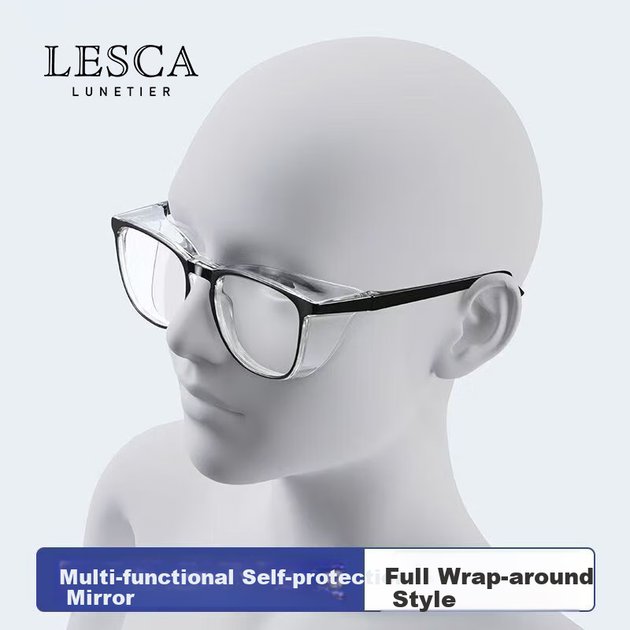 Захисні окуляри LESCA LUNETIER із захистом від запотівання для їзди на велосипеді на свіжому повітрі, вітрозахисні, пилонепроникні, пилконепроникні, високої чіткості, захист від бризок, чорна оправа - Фото 8 Захисні окуляри LESCA LUNETIER із захистом від запотівання для їзди на велосипеді на свіжому повітрі, вітрозахисні, пилонепроникні, пилконепроникні, високої чіткості, захист від бризок, чорна оправа - изображение 8