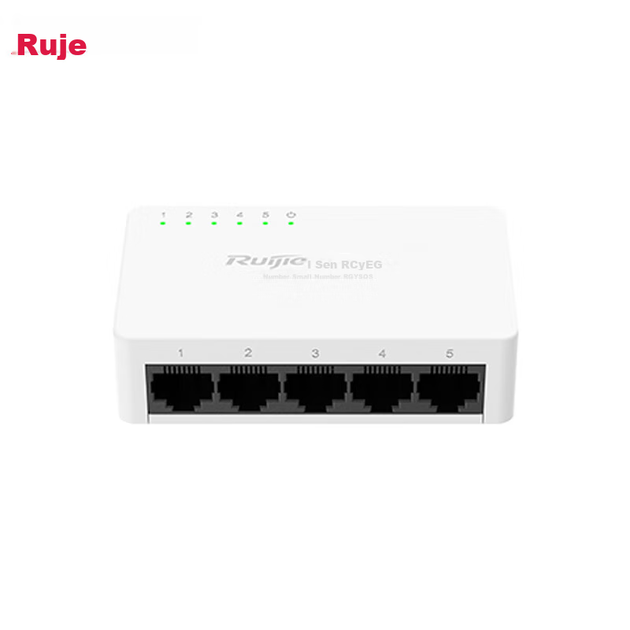 5-портовый неуправляемый молниезащищенный коммутатор Ruijie RG-YS05 со скоростью 100 Мбит/с, обеспечивающий стабильную передачу данных на высокой скорости, подключаемый к розетке для домашнего, корпоративного или общежитского видеонаблюдения. - изображение 10