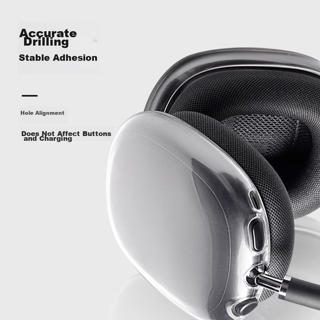 Защитный чехол Masentek для беспроводных наушников Apple AirPods Max, совместимый с ними, из мягкого ТПУ, устойчивый к царапинам, падениям и износу, прозрачный. - изображение 6