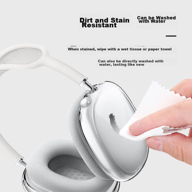 Защитный чехол Masentek для беспроводных наушников Apple AirPods Max, совместимый с ними, из мягкого ТПУ, устойчивый к царапинам, падениям и износу, прозрачный. - изображение 10