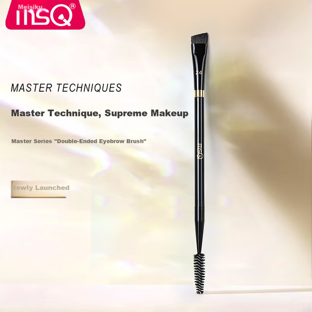 MSQ Piano Master No.24 Двусторонняя кисть для бровей, щипцы для завивки ресниц, угловая кисть для пудры для бровей, кисть для макияжа, кисть из норки - Фото 4 MSQ Piano Master No.24 Двусторонняя кисть для бровей, щипцы для завивки ресниц, угловая кисть для пудры для бровей, кисть для макияжа, кисть из норки - изображение 4