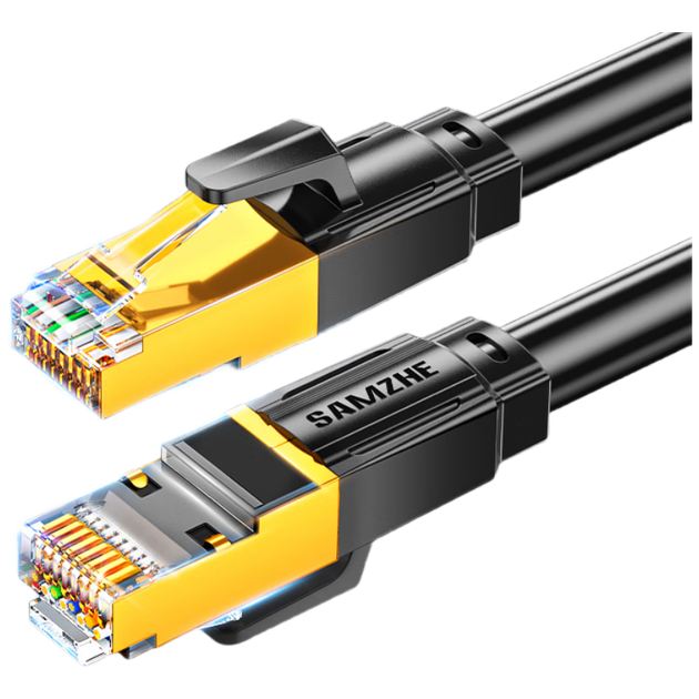 Патч-корд SAMZHE WX8030 Cat 8 екранований 40 Гбіт/с 3 м Чорний - Фото 4 Патч-корд SAMZHE WX8030 Cat 8 екранований 40 Гбіт/с 3 м Чорний - зображення 4