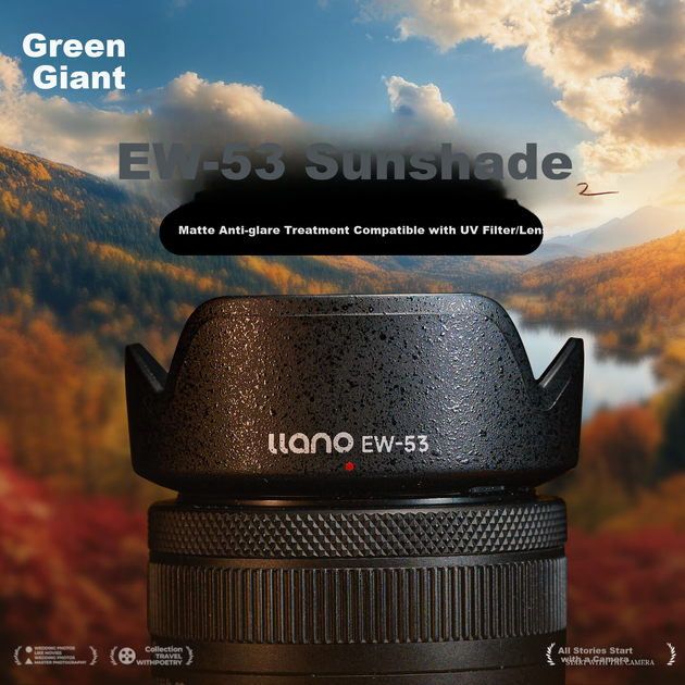 Бленда Llano для объективов Canon EF-M 15-45mm F/RF-S 18-45mm F, M50 второго поколения, беззеркальных камер M200, R50, R100, аксессуаров, альтернатива EW-53. - изображение 5