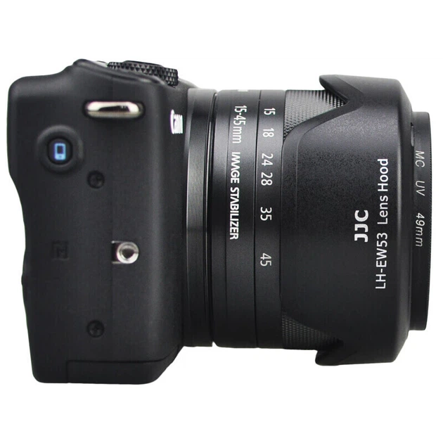 JJC Совместимо с блендой для объективов Canon RF-S 18-45, объективом 49 мм для камер R10 R50 R100, объективом EF-M 15-45 для M6II (новая или старая версия будет отправлена случайным образом). - Фото 12 JJC Совместимо с блендой для объективов Canon RF-S 18-45, объективом 49 мм для камер R10 R50 R100, объективом EF-M 15-45 для M6II (новая или старая версия будет отправлена случайным образом). - изображение 12