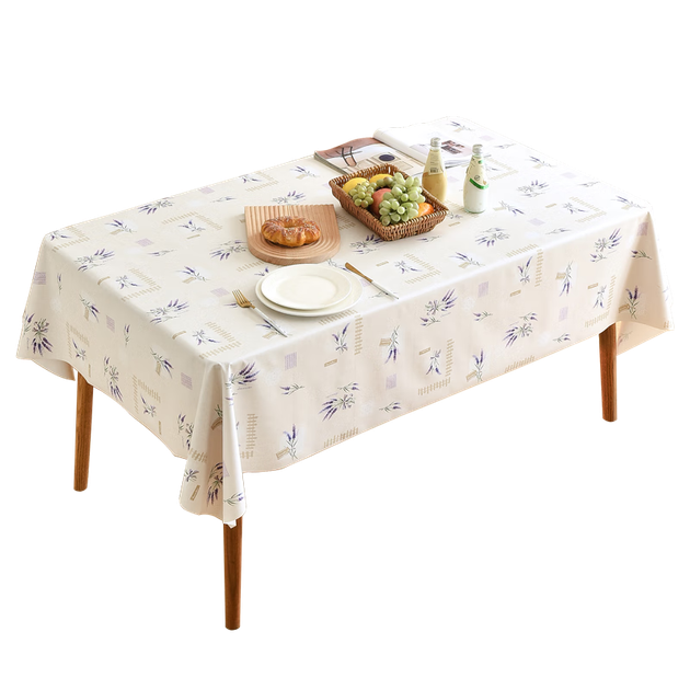 Скатерть MEIWA из ПВХ, водонепроницаемая и маслостойкая, моющаяся, тканевая, подставка под обеденный стол, скатерть для кофейного столика, 135*135 см, лавандового цвета. - Фото 4 Скатерть MEIWA из ПВХ, водонепроницаемая и маслостойкая, моющаяся, тканевая, подставка под обеденный стол, скатерть для кофейного столика, 135*135 см, лавандового цвета. - изображение 4