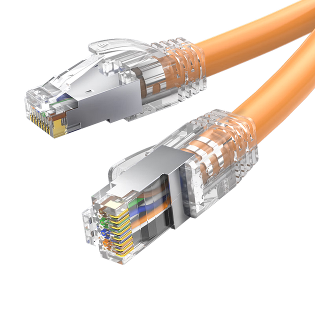 Патч-корд Choseal QS2669CT3J Cat 6a екранований 10 Гбіт/с 3 м Помаранчевий - зображення 4