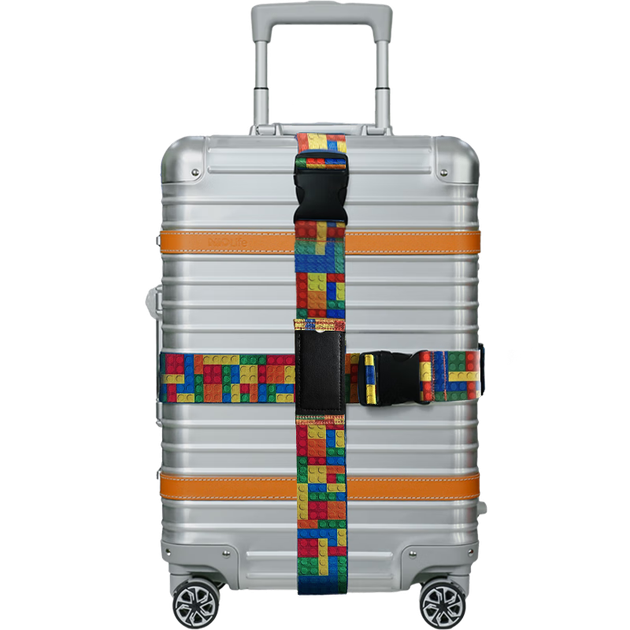 Ремень для фиксации багажа Banzheni Cross Packing Strap для международной регистрации багажа, ремень для крепления чемодана, пояс для безопасной упаковки багажа с биркой, LEGO World - изображение 4