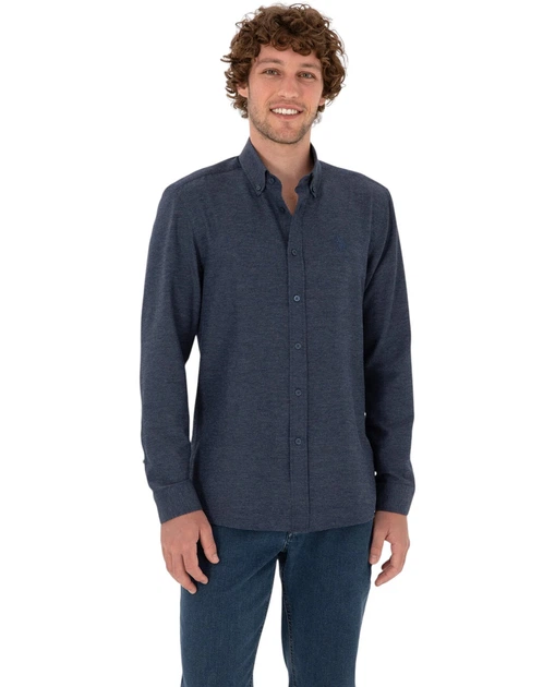 Рубашка мужская приталенная U.S. Polo Assn. 2348254DBLUE XL темно-синяя (8683859553143) - Фото 1 Рубашка мужская приталенная U.S. Polo Assn. 2348254DBLUE XL темно-синяя (8683859553143) - изображение 1