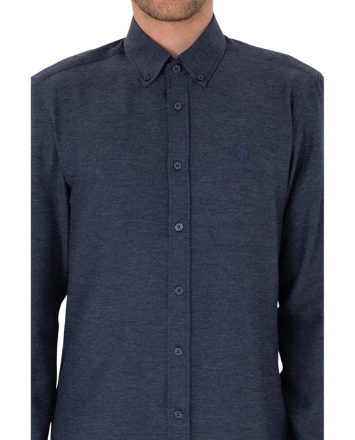 Рубашка мужская приталенная U.S. Polo Assn. 2348254DBLUE XL темно-синяя (8683859553143) - Фото 6 Рубашка мужская приталенная U.S. Polo Assn. 2348254DBLUE XL темно-синяя (8683859553143) - изображение 6