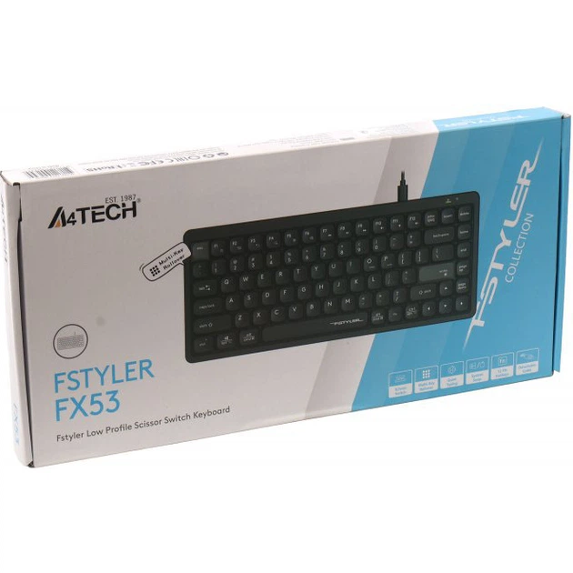 Клавіатура дротова A4Tech Fstyler FX53 Black - изображение 8