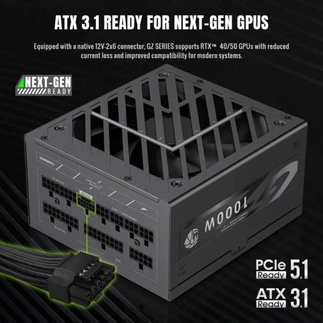 Блок живлення GameMax GZ 1000G BK (1000 Вт) - изображение 11