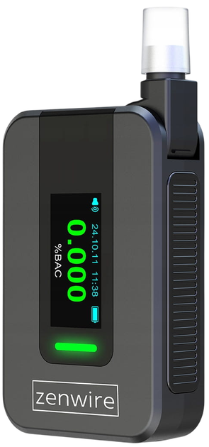 Alkomat Zenwire elektrochemiczny bezustnikowy profesjonalny USB-C + 6 ustników D1000 (5904507521868) - obraz 2