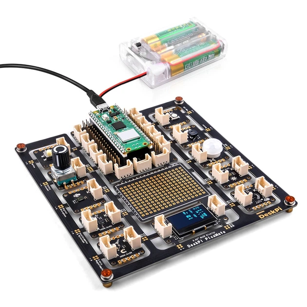 Учебная платформа DeskPi PicoMate для Raspberry Pi Pico/Pico W — 12 модулей, Grove, MicroPython, без пайки - Фото 5 Учебная платформа DeskPi PicoMate для Raspberry Pi Pico/Pico W — 12 модулей, Grove, MicroPython, без пайки - изображение 5