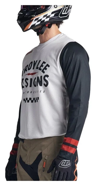Мото джерсі TLD Scout GP Jersey RIDE ON [CHARCOAL/VINTAGE WHITE] XL (OBOD_367733015) - изображение 3