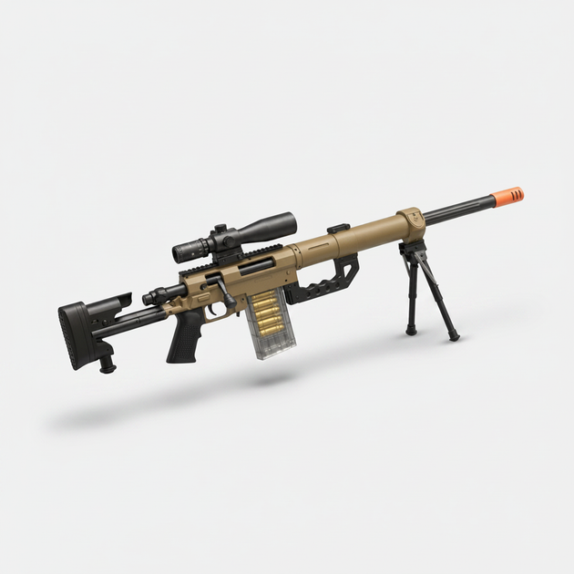 Больша игрушечная снайперская винтовка CheyTac M200 (98 см) с оптикой и мягкими пулями - Фото 4 Больша игрушечная снайперская винтовка CheyTac M200 (98 см) с оптикой и мягкими пулями - изображение 4