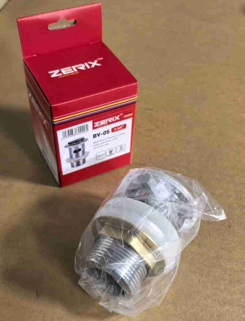 Донний клапан для раковини з переливом ZERIX BV-05 автоматичний (Click-Clack) (Колір хром) 1 1/4'' (ZX6022) - изображение 13
