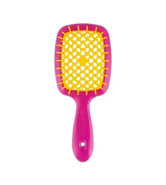 Щетка для волос Janeke Superbrush Small, розовая с желтым 86SP234 FY - Фото 1 Щетка для волос Janeke Superbrush Small, розовая с желтым 86SP234 FY - изображение 1