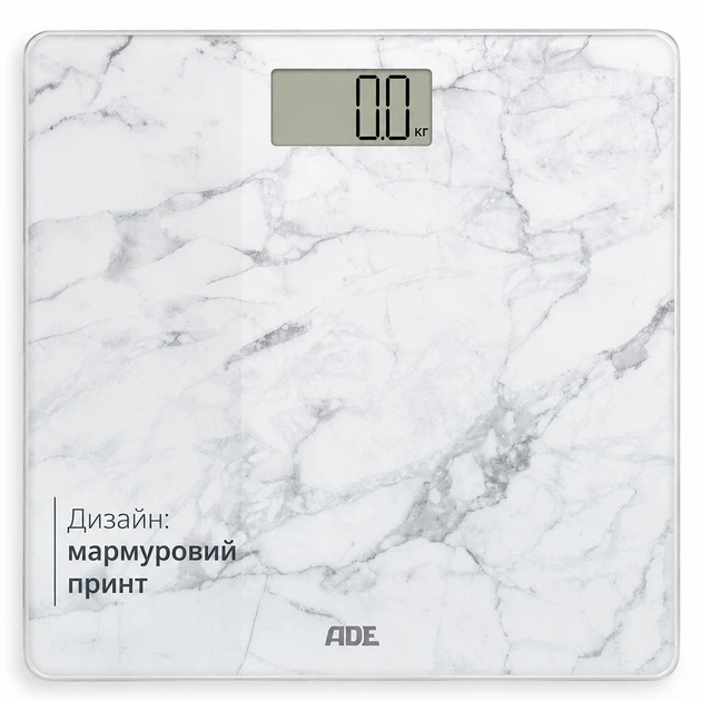 Ваги цифрові підлогові Amina ADE BE2306-5 білий мармур - изображение 2