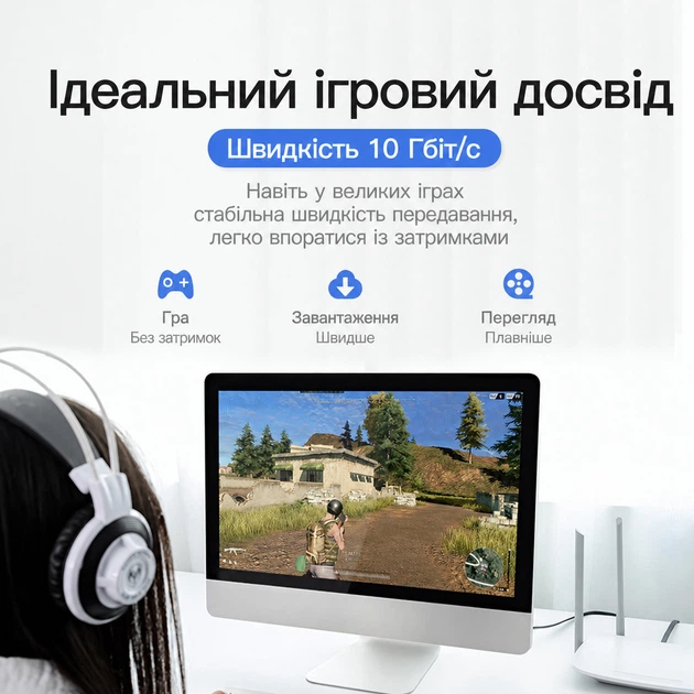 Сетевой патч-кабель Vention 1 м Cat 7 RJ45 8P8C до 10 Гбит/с 600 МГц U/FTP плоский черный (ICABF) - изображение 8