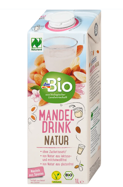 Мигдалевий напій Natur dmBio, 1л - Фото 1 Мигдалевий напій Natur dmBio, 1л - зображення 1