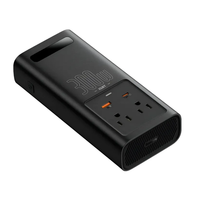Автомобільний інвертор Baseus IGBT Power Inverter 300 Вт 12 В → 110 В з цифровим дисплеєм та 4 портами для заряджання (5CD429056267) - Фото 4 Автомобільний інвертор Baseus IGBT Power Inverter 300 Вт 12 В → 110 В з цифровим дисплеєм та 4 портами для заряджання (5CD429056267) - зображення 4