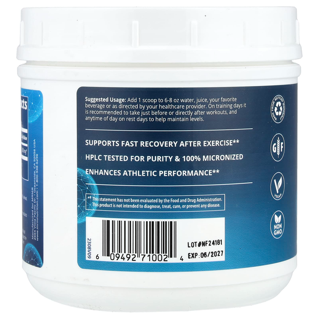 Моногидрат креатина MRM Nutrition "Creatine Monohydrate 500" 5000 мг (500 г) - изображение 3