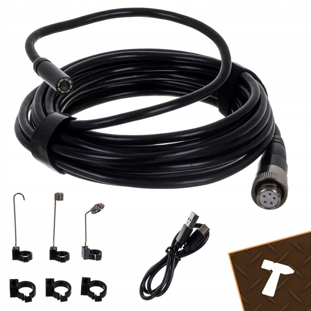 Бездротовий ендоскоп Bigstren 25520 — LCD-дисплей 4,2", Full HD, камера 2 Мп, 8 LED, кабель 5 м - зображення 4
