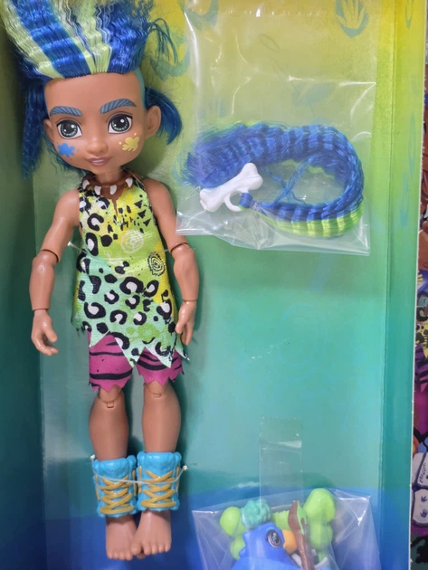 Кукла-мальчик Слейт с питомцем Тегги Cave Club Mattel GNL87 / GNM12 - Фото 4 Кукла-мальчик Слейт с питомцем Тегги Cave Club Mattel GNL87 / GNM12 - изображение 4
