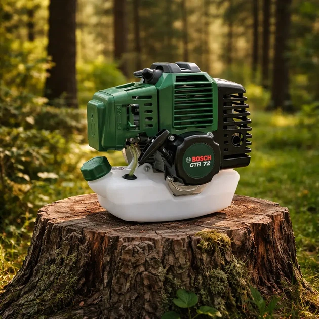 Мотокоса Bosch GTR 72 бензинова 5,5 кВт бензокоса 52 см3 двотактна 13000 об хв тример зі штангою 26 мм U подібна ручка косарка з волосінню ножем для трави бур'янів чагарників саду дачі - зображення 10