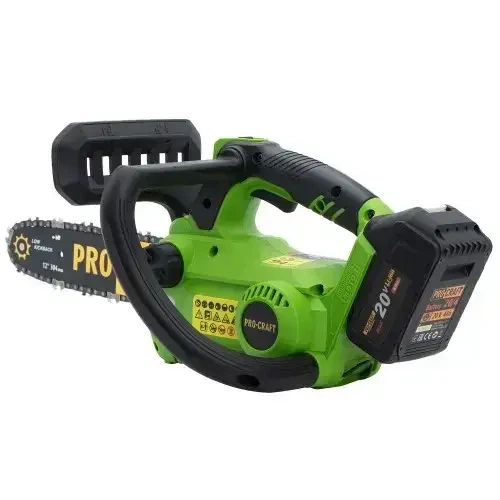 Аккумуляторная цепная пила Procraft PKA42Li 20 В бесщеточная электропила шина 12 дюймов 304 мм скорость цепи 9,3 м с 4900 об мин мини пила с автоматической смазкой тормозом бесключевым натяжением для древесины сада без АКБ зарядного устройства - изображение 5