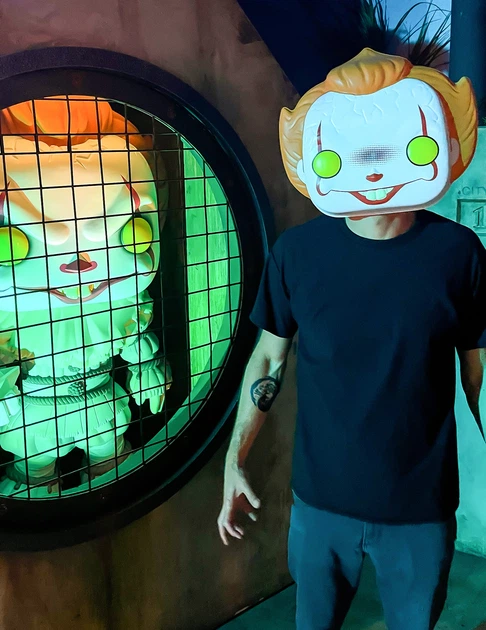 Чоловіча маска клоуна на Хелловін Funko Pop - Фото 4 Чоловіча маска клоуна на Хелловін Funko Pop - зображення 4