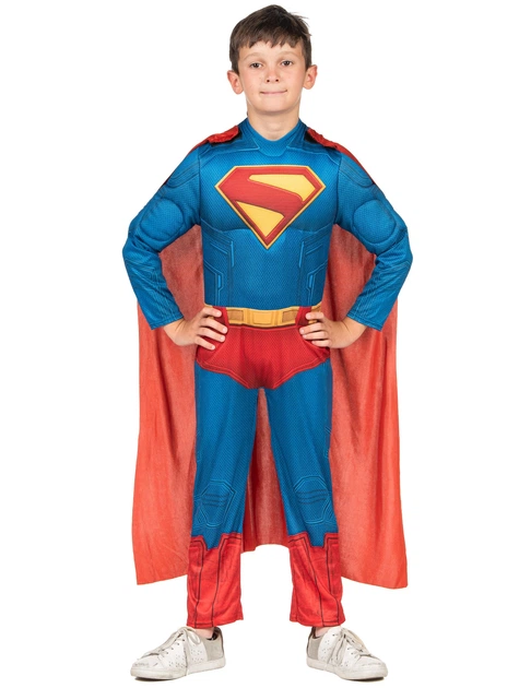 Чоловічий карнавальний костюм Superman, розмір 5–6 років (110–116 см) - Фото 2 Чоловічий карнавальний костюм Superman, розмір 5–6 років (110–116 см) - зображення 2