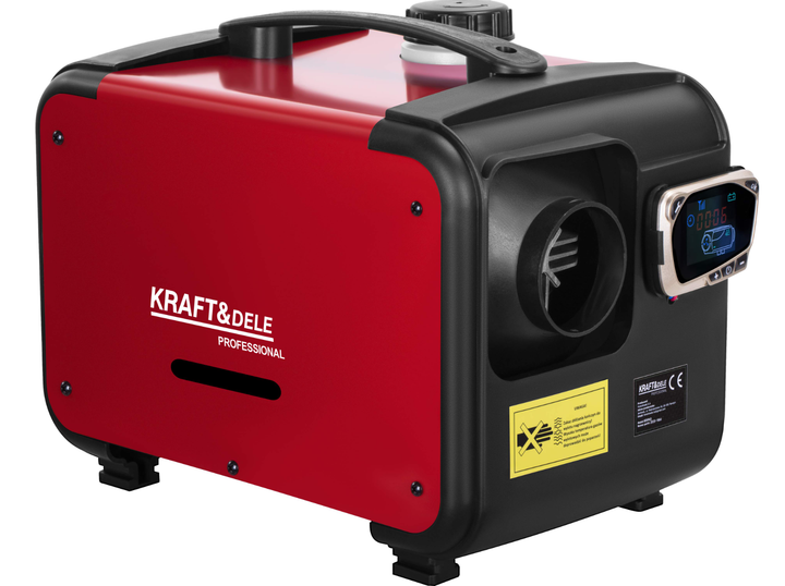 Автономный дизельный обогреватель Kraft&Dele KD5965 9 кВт автономка для гаража мастерской воздушный отопитель 12 24 230 В с пультом ДУ ЖК дисплеем глушителем металлическим корпусом - изображение 9