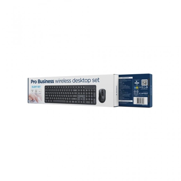 Комплект Gembird Silent Key Pro Business Wireless Black (KBS-WMS-01-CYRL) (23619) - изображение 4