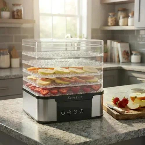 Электросушилка Silver Love RB-912 1000 Вт 5 уровней с таймером Высота поддона 4 см - изображение 4
