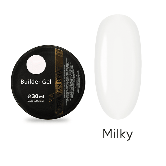 NIKA ZEMLYANIKINA Builder Gel Milky Середня консистенція і середня в'язкість, 30 мл - изображение 2