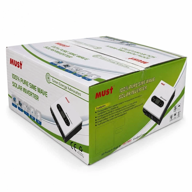 Солнечный гибридный инвертор MUST PV1800 PV18-2012 ECO мощностью 2000 Вт, 12 В, с LiFePO4 батареей 12,8 В 100 А·ч 1280 Вт·ч - изображение 9