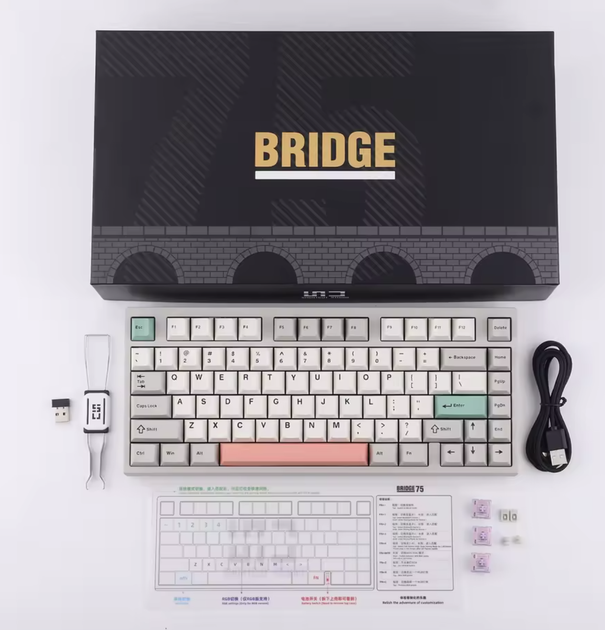 Механічна клавіатура SC Bridge75 Plus, Retro White, Princess Switch - зображення 3