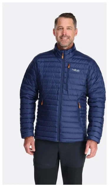 Чоловічий легкий пуховик Rab Microlight Jacket, Deep Ink (Marmalade) (M) - изображение 2