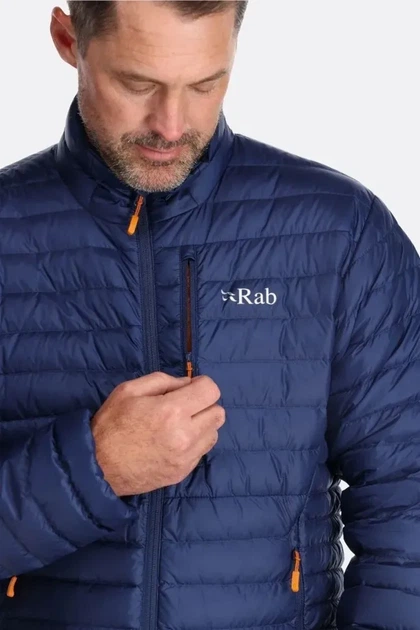 Чоловічий легкий пуховик Rab Microlight Jacket, Deep Ink (Marmalade) (M) - изображение 5