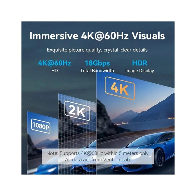 Кабель мультимедійний HDMI M to HDMI M 20.0m 1080p60Hz cotton braided black Vention (ALLBQ) - Фото 3 Кабель мультимедійний HDMI M to HDMI M 20.0m 1080p60Hz cotton braided black Vention (ALLBQ) - зображення 3