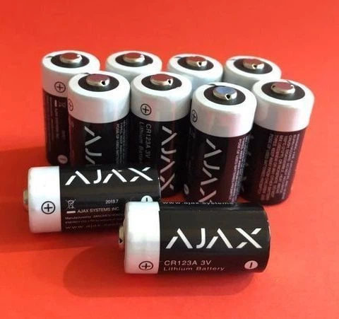 Батарейки AJAX CR123A 3V Аякс для датчиків, сигналізацій, охоронних систем (Комплект 10 шт.) (ajax-10) - зображення 2
