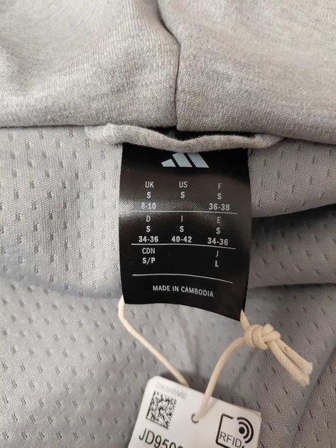 Жіноче худі Adidas Z.N.E Full-Zip Hoodie Сіре (Розмір S, оверсайз) - Фото 8 Жіноче худі Adidas Z.N.E Full-Zip Hoodie Сіре (Розмір S, оверсайз) - изображение 8
